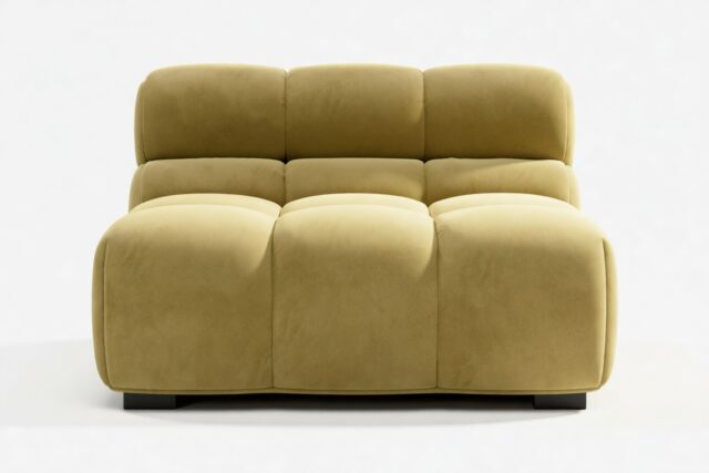 The Tufty – Olive Gold Velvet, Armless Module