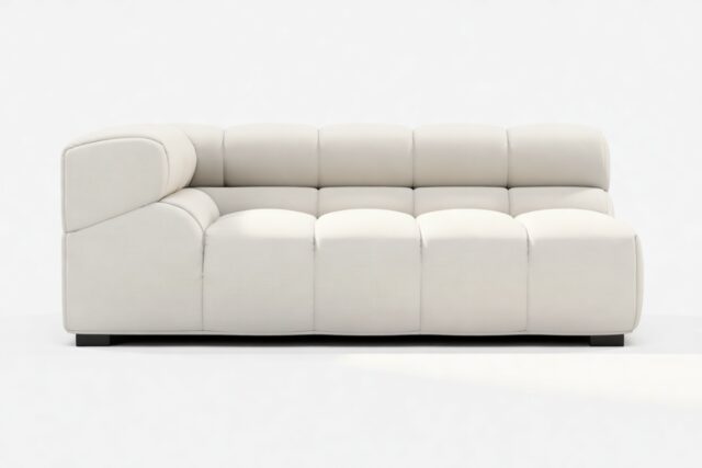 The Tufty – Oatmeal Brushed Weave, Extra Large Corner (Left)