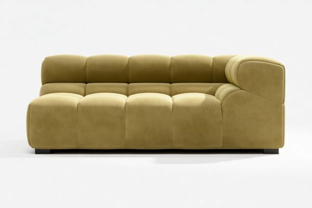 The Tufty – Olive Gold Velvet, Extra Large Corner (Right)