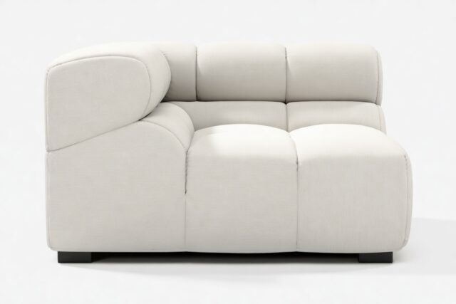 The Tufty – Oatmeal Brushed Weave, Corner (Left)