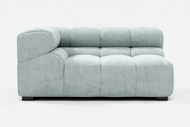 The Tufty – Cerulean Chenille, Large Corner (Left)