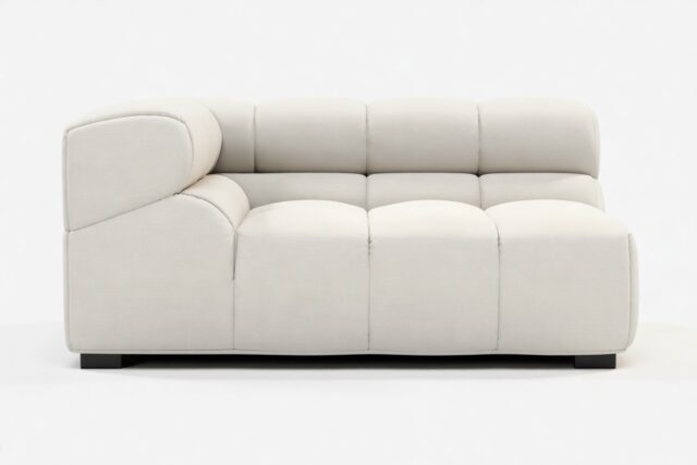 The Tufty – Oatmeal Brushed Weave, Large Corner (Left)