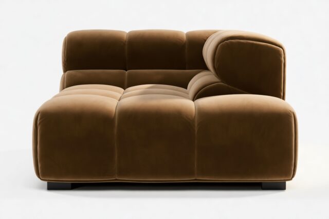 The Tufty – Mocha Velvet, Corner Half (Right)