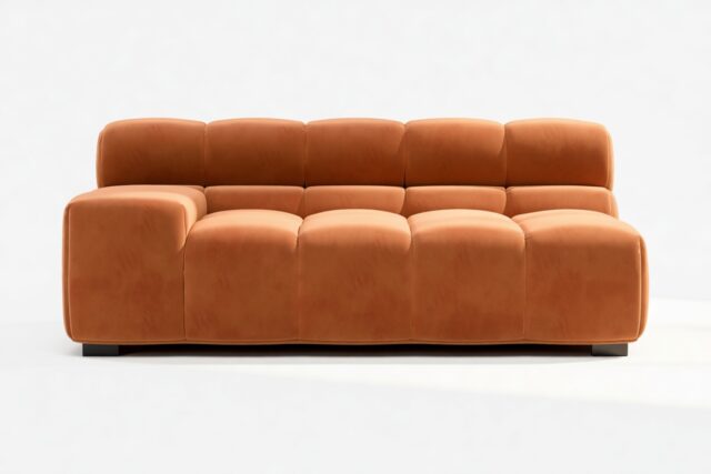 The Tufty – Spice Velvet, Extra Large Armrest (Left)