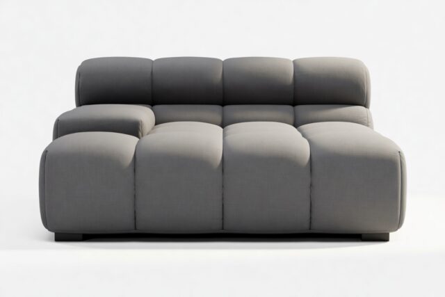 The Tufty – Ink Brushed Weave, Deep Large Armrest (Left)