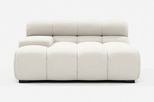 The Tufty – Oatmeal Brushed Weave, Deep Large Armrest (Left)