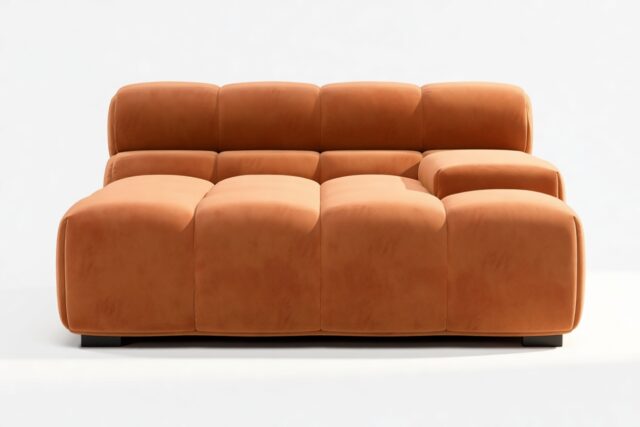 The Tufty – Spice Velvet, Deep Large Armrest (Right)