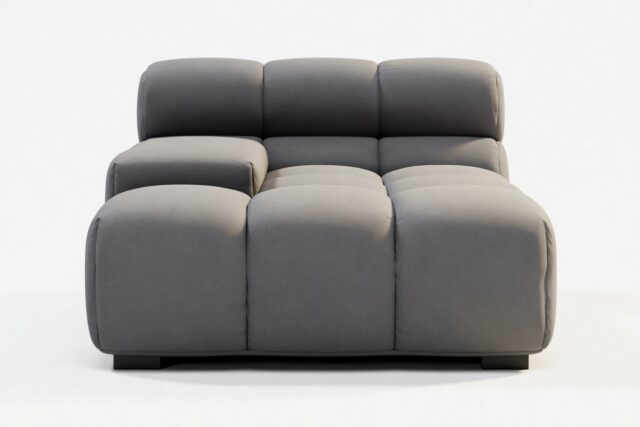 The Tufty – Ink Brushed Weave, Deep Armrest (Left)