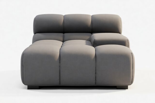 The Tufty – Ink Brushed Weave, Deep Armrest (Right)