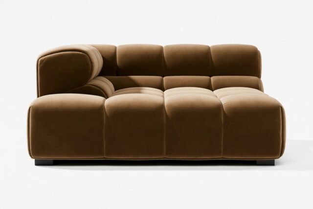 The Tufty – Mocha Velvet, Deep Corner Half (Left)
