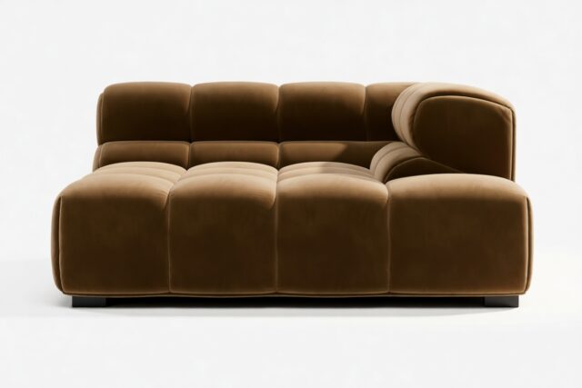 The Tufty – Mocha Velvet, Deep Corner Half (Right)