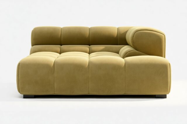 The Tufty – Olive Gold Velvet, Deep Corner Half (Right)