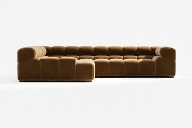 The Tufty – Mocha Velvet, Corner (Left) – Sectional