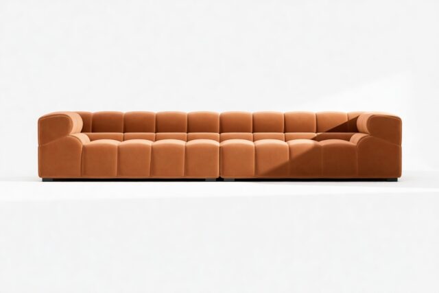 The Tufty – Spice Velvet, Extra Large Sofa – Sectional