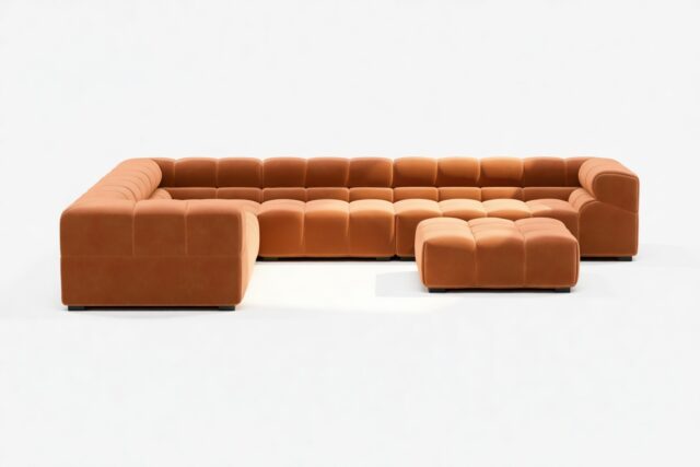 The Tufty – Spice Velvet, Large Corner (Left) – Sectional