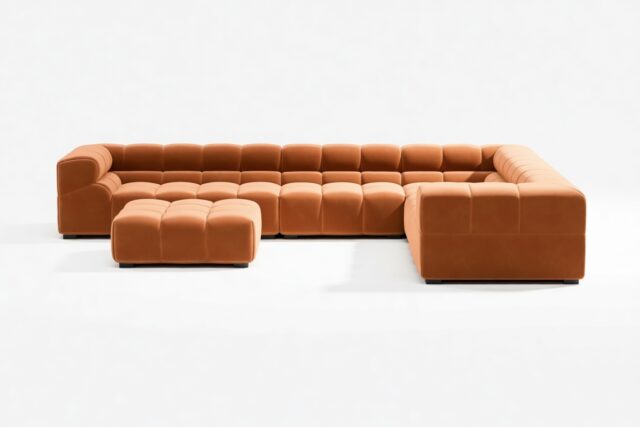 The Tufty – Spice Velvet, Large Corner (Right) – Sectional