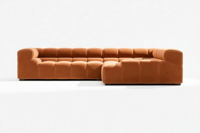 The Tufty – Spice Velvet, Corner (Right) – Sectional