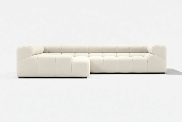 The Tufty – Eggshell Boucle, Corner (Left) – Sectional