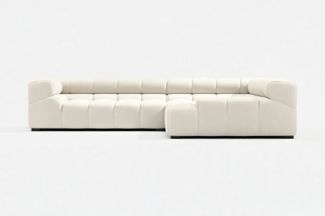 The Tufty – Eggshell Boucle, Corner (Right) – Sectional