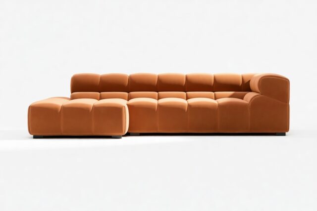The Tufty – Spice Velvet, Small L (Left) – Sectional