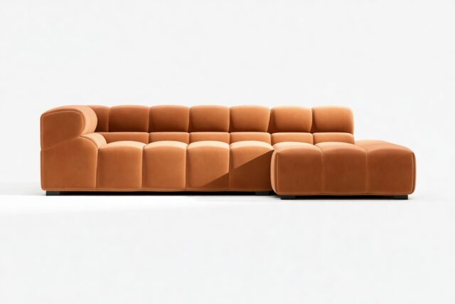 The Tufty – Spice Velvet, Small L (Right) – Sectional