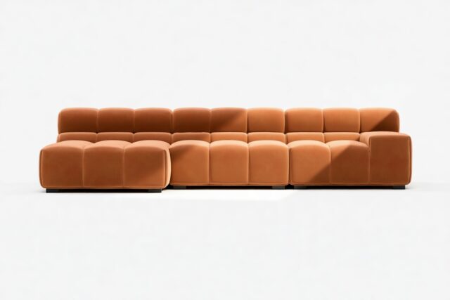 The Tufty – Spice Velvet, Small Chaise (Left) – Sectional