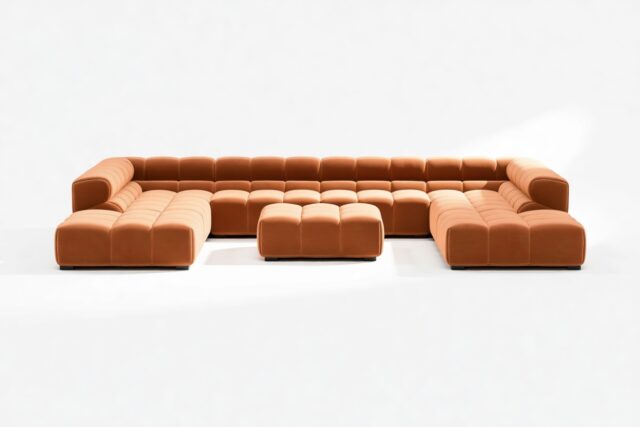 The Tufty – Spice Velvet, U Shape – Sectional