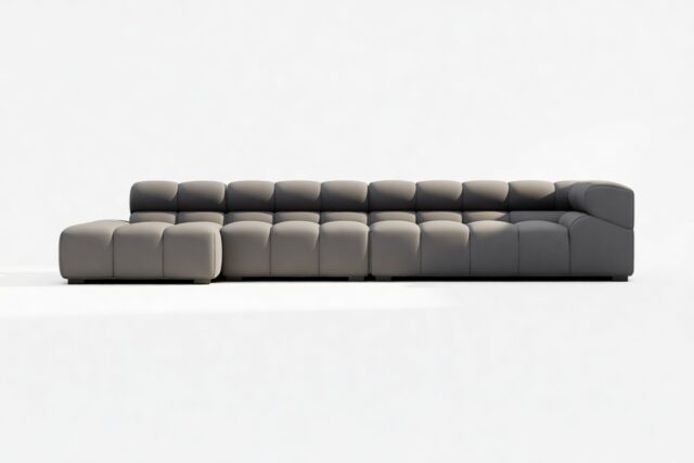 The Tufty – Ink Brushed Weave, Sectional Large Chaise (Left)