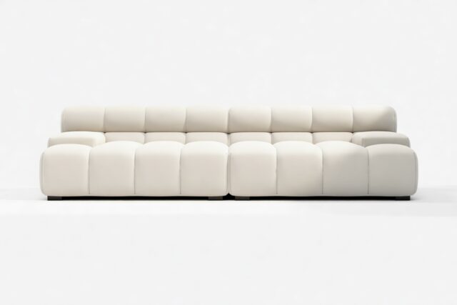 The Tufty – Oatmeal Brushed Weave, Extra Deep Sofa – Sectional