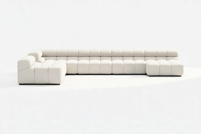 The Tufty – Oatmeal Brushed Weave, Extra Large Corner (Left) – Sectional