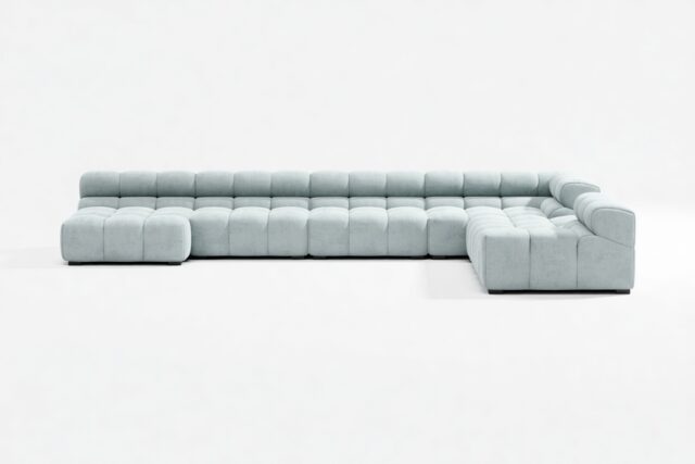 The Tufty – Cerulean Chenille, Extra Large Corner (Right) – Sectional