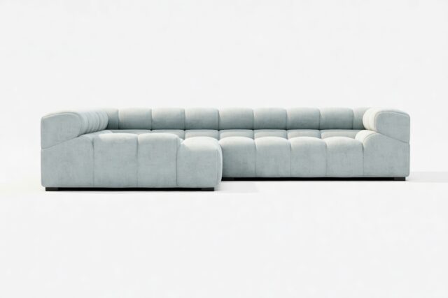 The Tufty – Cerulean Chenille, Corner (Left) – Sectional