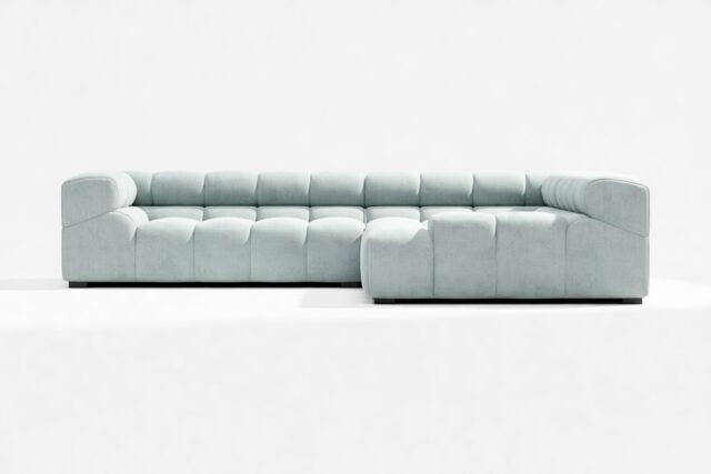 The Tufty – Cerulean Chenille, Corner (Right) – Sectional