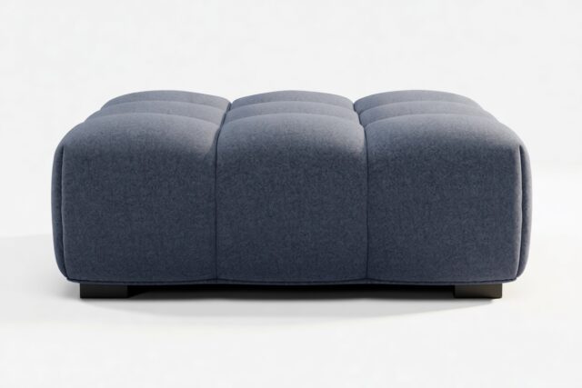 The Tufty – Royal Blue Wool, Ottoman