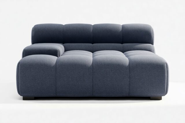 The Tufty – Royal Blue Wool, Deep Large Armrest (Left)