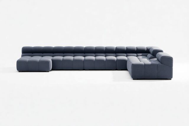 The Tufty – Royal Blue Wool, Extra Large Corner (Right) – Sectional