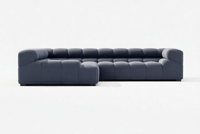 The Tufty – Royal Blue Wool, Corner (Left) – Sectional