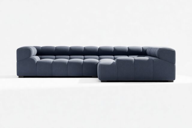 The Tufty – Royal Blue Wool, Corner (Right) – Sectional