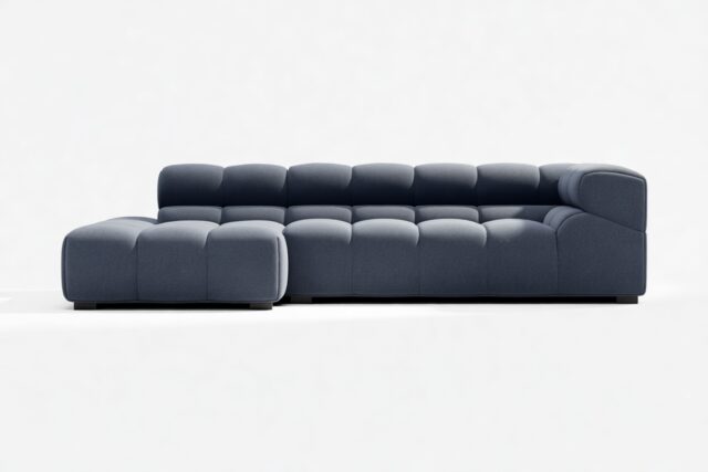 The Tufty – Royal Blue Wool, Small L (Left) – Sectional