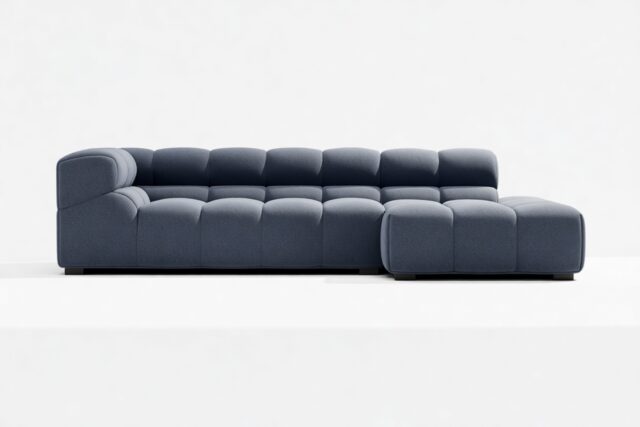 The Tufty – Royal Blue Wool, Small L (Right) – Sectional