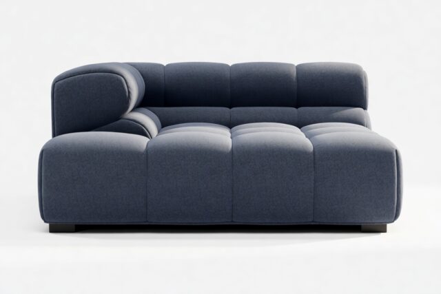 The Tufty – Royal Blue Wool, Deep Corner Half (Left)