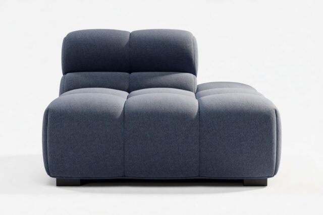 The Tufty – Royal Blue Wool, End Armless (Right)