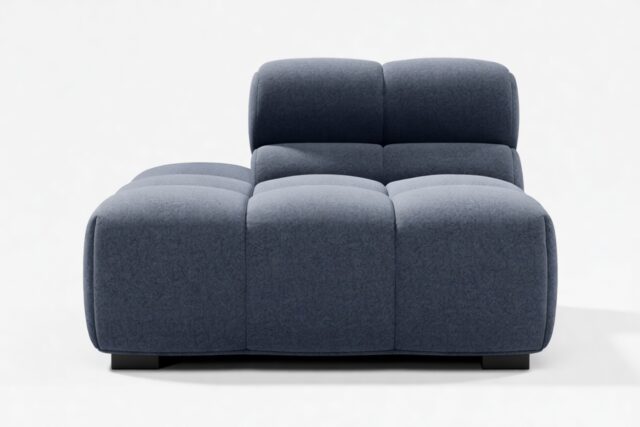 The Tufty – Royal Blue Wool, End Armless (Left)