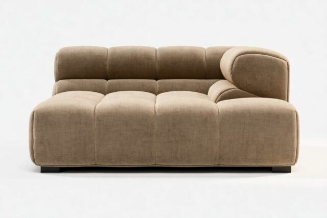 The Tufty – Cappuccino Brown Chenille, Deep Corner Half (Right)