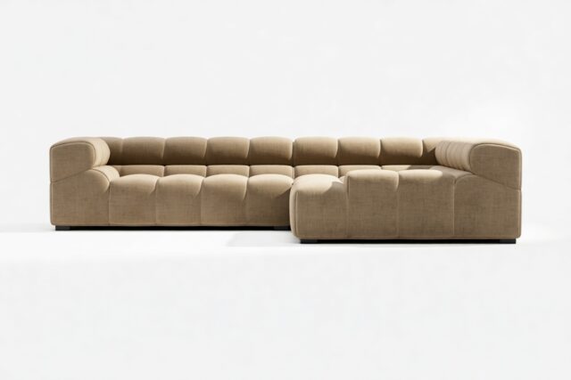 The Tufty – Cappuccino Brown Chenille, Corner (Right) – Sectional