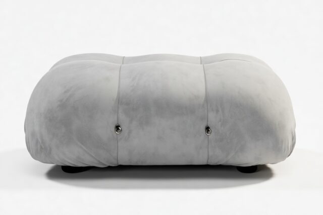 The Bellini – Light Gray Velvet, Ottoman